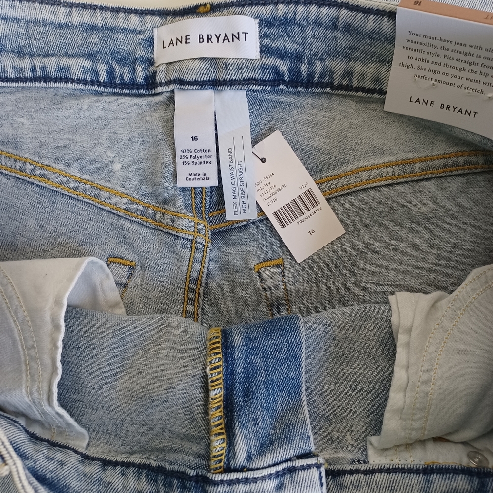Lane Bryant High Rise Straight Crop Jeans | 16 | Flex Magic Waistband | NWT - Picture 9 of 10